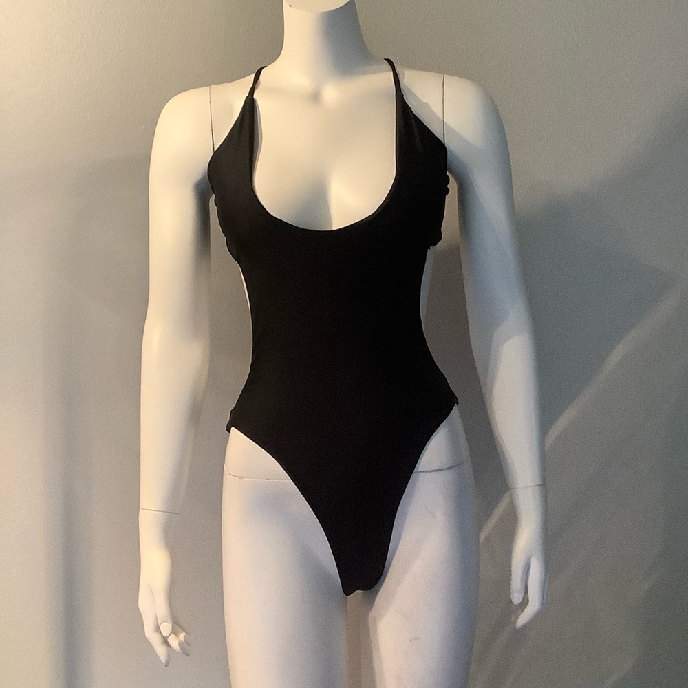Sexy Black One-Piece Swimsuit